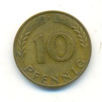 10 пфенингов 1971 г. F, ФРГ