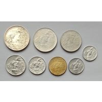 Ватикан 1, 2, 5, 10, 20, 50, 100 500 лир 1966 г. Годовой набор с серебром