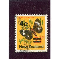 Новая Зеландия. Стандарт. Бабочка. Надпечатка