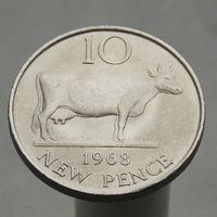 Гернси 10 новых пенсов 1968