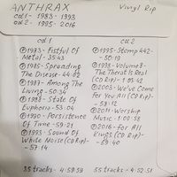 CD MP3 ANTHRAX - 2 CD - Vinyl Rip (оцифровки с винила)