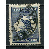 Австралия - 1915/1924 - Кенгуру 2 1/2Р - [Mi.42XII] - 1 марка. Гашеная.  (Лот 6EW)-T25P3