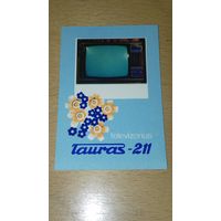 Календарик 1984 Телевизор "Tauras-211"