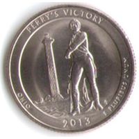 25 центов 2013 г. Парк=17 Победа Перри и Международный мемориал мира Огайо Двор S _UNC