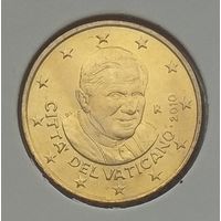 Ватикан 50 евроцентов 2010 г. В холдере