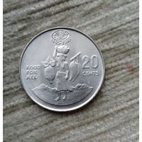 Werty71 Соломоновы острова 20 центов 1995 ФАО Блеск