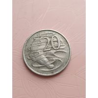 Австралия 20 центов  1975г