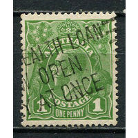 Австралия - 1926/1930 - Георг V 1Р - [Mi.70XCI] - 1 марка. Гашеная.  (Лот 14EW)-T25P3