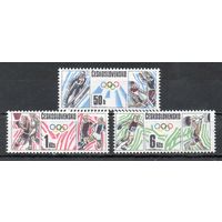 Олимпийские игры в Калгари и Сеуле Чехословакия 1988 год серия из 3-х марок
