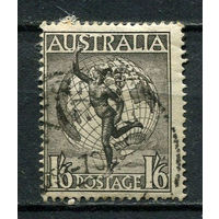 Австралия - 1948/1950 - Гермес и глобус 1/6Sh/P - [Mi.185] - 1 марка. Гашеная.  (LOT AJ15)