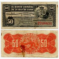 Куба. 50 центаво (образца 1896 года, P46a)
