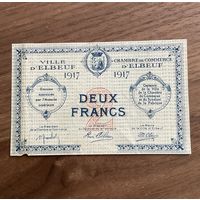 Распродажа ! Франция 2 франка 1915 г. Коммуна de DElbeuf