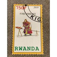 Руанда 2010. Fire arrows. Марка из серии