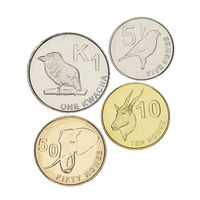 ЗАМБИЯ 2012 год. НАБОР 4 монет ( 5, 10, 50 Тамбала и 1 Квача) UNC