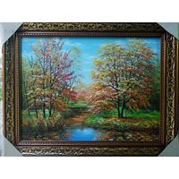 Картина маслом"Осень в парке"