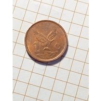 Южная Африка 2 цента 2000 года .