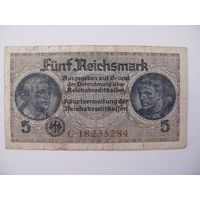 Германия  5 марок  1939  ( 8 цифр в номере  )