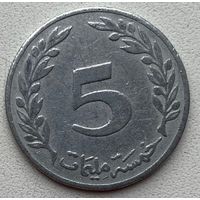 Тунис 5 миллимов 1960 г.