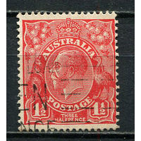 Австралия - 1926/1930 - Георг V 1 1/2Р - [Mi.71XCI] - 1 марка. Гашеная.  (Лот 15EW)-T25P3