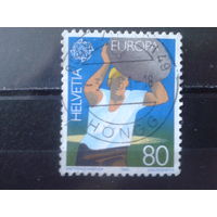 Швейцария 1981 Европа, фольклор, концевая Михель-1,2 евро гаш