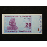 Зимбабве 20 долларов2009г.UNC