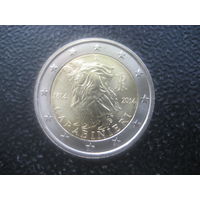2 евро Италия 2014 200 лет карабинерам (из ролла)