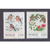 1985 Норвегия 938Dr-939Dr Птицы и флора / Рождество 3,00 евро
