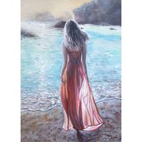 Картина "Девушка у моря"