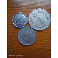 Индия 2 рупии 1999, Бельгия 1 франк 1997, Марокко 50 центов 1974  -38