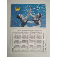 Карманный календарик . Спортлото. 1987 год