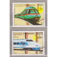 Железная дорога Поезда  Локомотивы   Камбоджа 1989 год  лот 1081