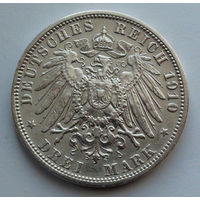 Пруссия 3 марки. 1910. А