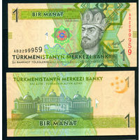 Туркменистан 1 манат 2012 UNC