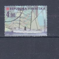 [378] Хорватия 1998. Корабль.Парусник. Гашеная марка.