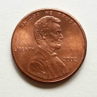 США 1 цент 2002 г.