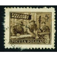 Восстановление Варшавы Польша 1950 год серия из 1 марки