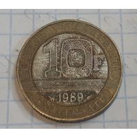 Франция 10 франков, 1989 (15-3-2)