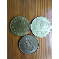 Югославия 10 пара 1978, Кипр 5 центов 1983, Нидерланды 5 центов 1974  -12