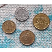 Польша набор монет 1, 2, 5, 10 грошей. Новый тип.