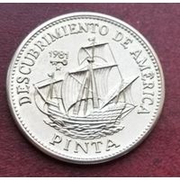 Куба 1 песо, 1981 500 лет открытию Америки - "Пинта"