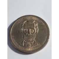 США 1 доллар 16 президент Авраам Линкольн 2010
