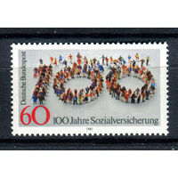 Германия (ФРГ) - 1981г. - 100-летие социального страхования - полная серия, MNH с полосами на клее [Mi 1116] - 1 марка