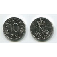 Дания. 10 эре (1987, aUNC)