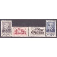 Чехословакия 1951 100-летие писателя Алоиза Йирасека Mi684-687 MNH (НОЯ