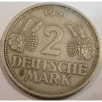 20. Германия 2 марки "F" 1951 год