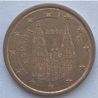 Испания 5 евроцентов 2001 г.