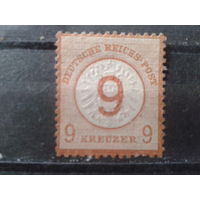 Германия Рейх 1874 Надпечатка 9 на 9 Кр* Михель-110 евро