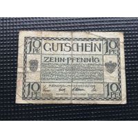 Германия  нотгельд 10 пфенингов 1918 12