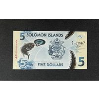 Соломоновы Острова 5 долларов 2019 года полимер (UNC)