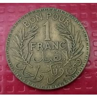Французский Тунис 1 франк 1941 г. #30221